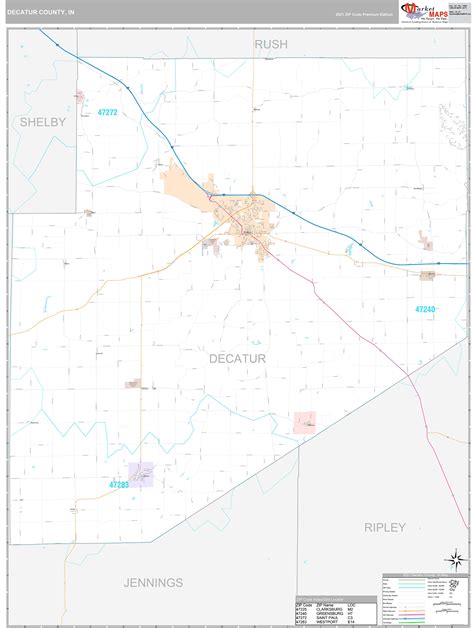 Decatur County In Wall Map Premium Style By Marketmaps