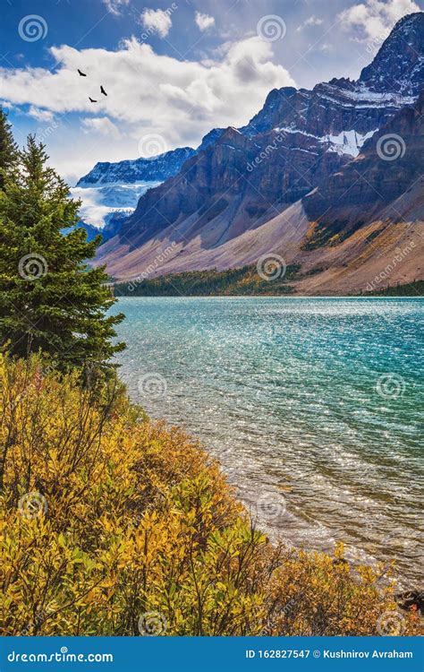 The Azure Lake Surrounded By Rocky Mountains Stock Image Image Of