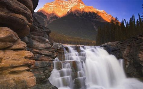 Hd Athabasca Falls Alberta Canada Wallpaper Download Free 49387