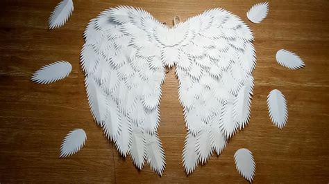 Budget Friendly And Easy Angel Wings Diy Angel Wings Made Of Paper