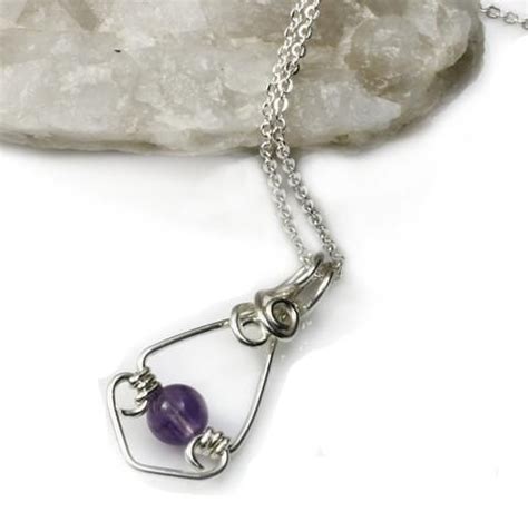 Amethyst Wire Wrapped Pendant Handcrafted By Kalitheo Jewellery Online Store Pendant Sterling