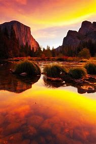 California Yosemite National Park Sunset