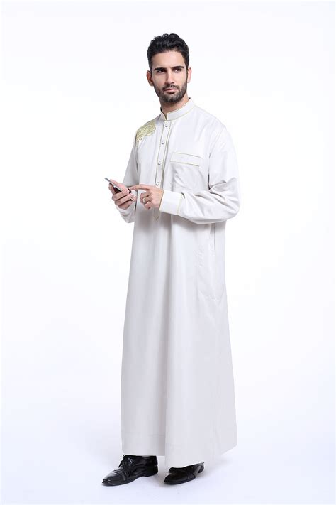 Men Saudi Jubba Thobe Thoub Abaya Robe Daffah Dishdasha Islamic Arab Clothing 60 Ebay