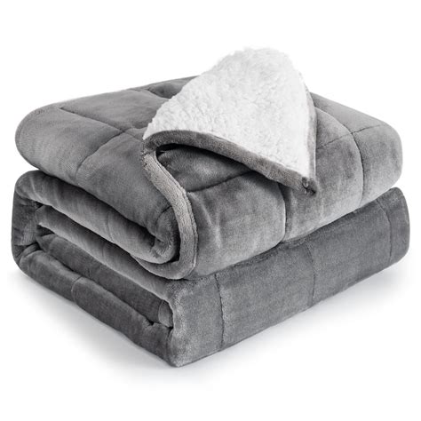Cottonblue Sherpa Weighted Blanket 15 Lbs Fleece Flannel Heavy Blanket Twin Size Soft Cozy
