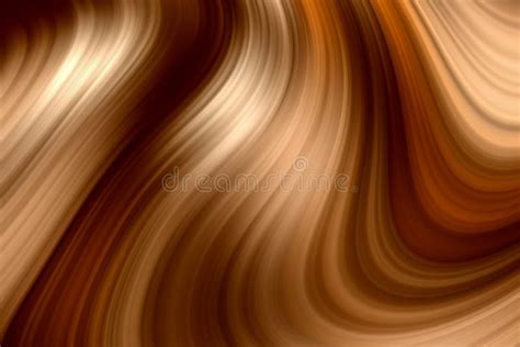 Abstract 3d Rendering Elegant Brown Color Swirl Effect Illustration