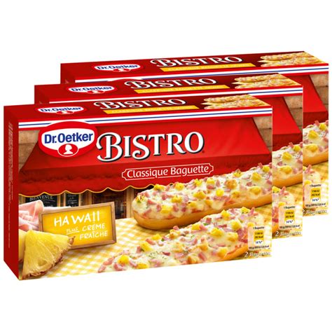 Oetker baguette staat voor frans genieten met een heerlijke, knapperige baguette die wij voor jou al rijkelijk hebben belegd. Dr.Oetker Bistro Baguette Hawaii 3x250g (750g) günstig ...