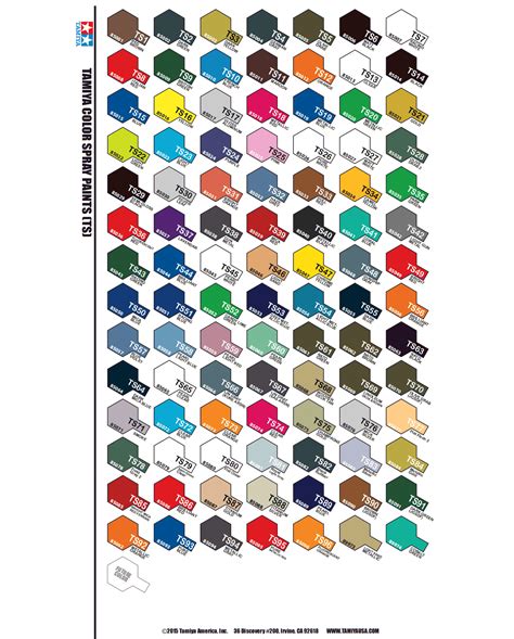 Tamiya Acrylic Paint Color Chart Tamiya Xf Color Chart Bodenfwasu