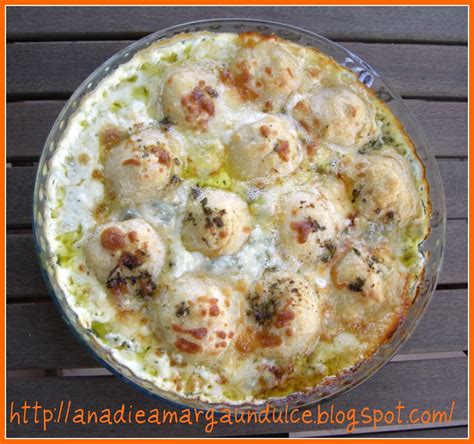 Pero estoy segura que os va a encantar. ÑOQUIS RELLENOS DE MOZZARELLA CON GORGONZOLA CREMOSO... Y ...