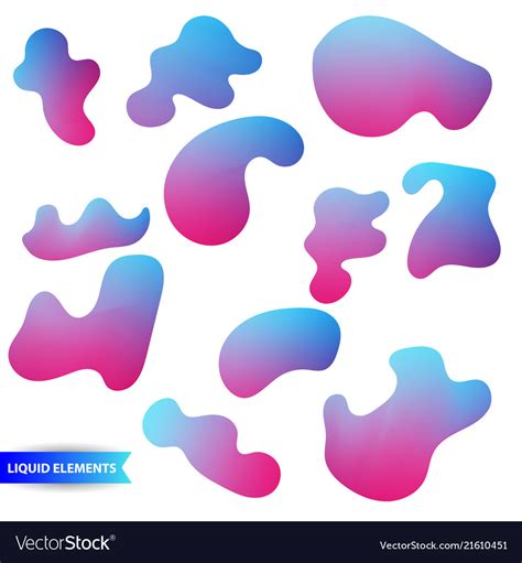 Abstract Liquid Shapes Collection Modern Vector Image