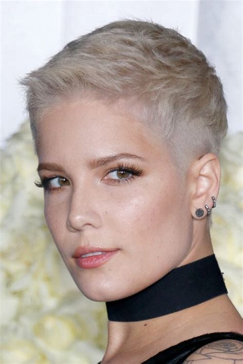 We've got you covered with 44 easy and chic looks for all lengths—from pixies to bobs to lobs. Halsey Straight Ash Blonde Pixie Cut Hairstyle | Steal Her ...