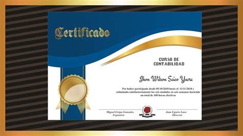 Diseño De Certificado En Coreldraw Como Hacer Un Certificadodescargar
