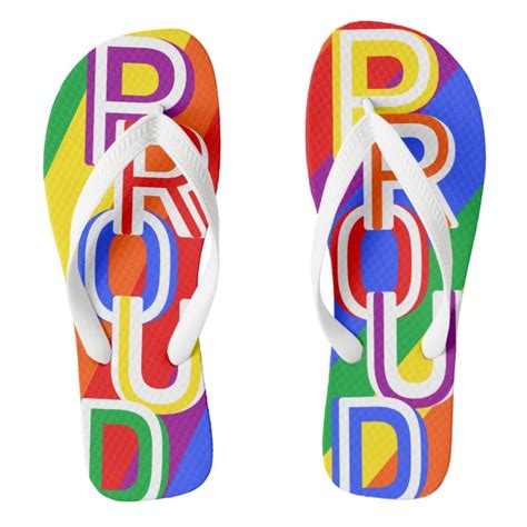 Rainbow Pride Flag Flip Flops
