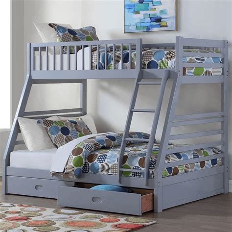 Grey Twin Over Full Bunkbed By Asia Direct Casa Leaders Inc