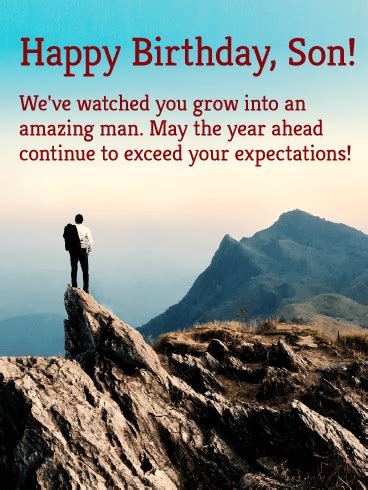 Check spelling or type a new query. To an Amazing Man - Happy Birthday Wishes Card for Son ...