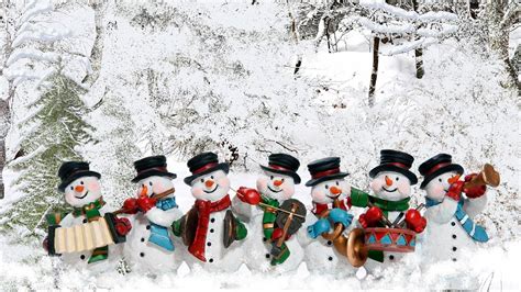 Winter Real Snowmen Wallpapers Wallpaper Cave