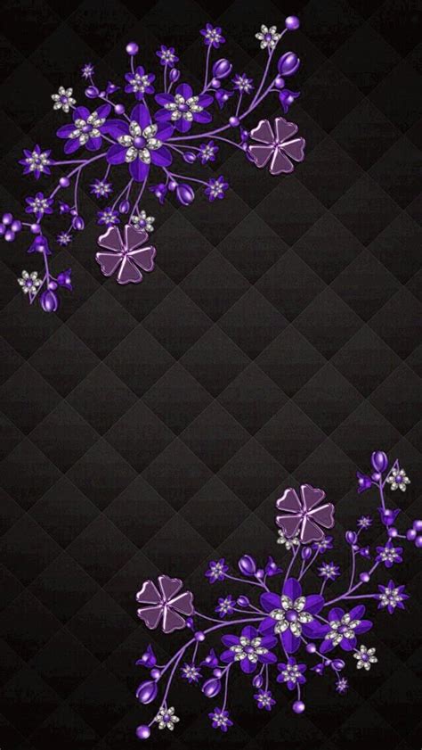 See the best black backgrounds free download collection. Purple flowers on black background | Black wallpaper, Cool ...
