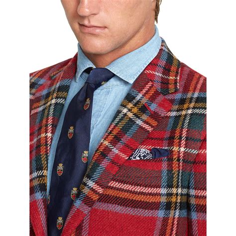 Lyst Polo Ralph Lauren Polo Plaid Sport Coat In Red For Men