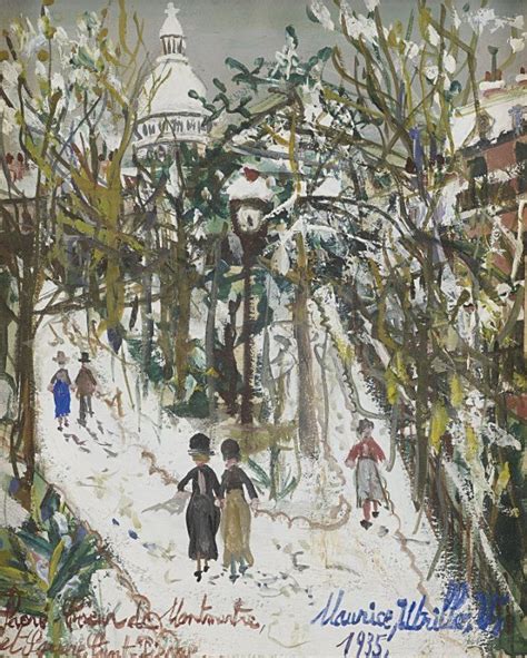 Snow In Montmartre 1935 Maurice Utrillo 18831955 Sacred Heart Of