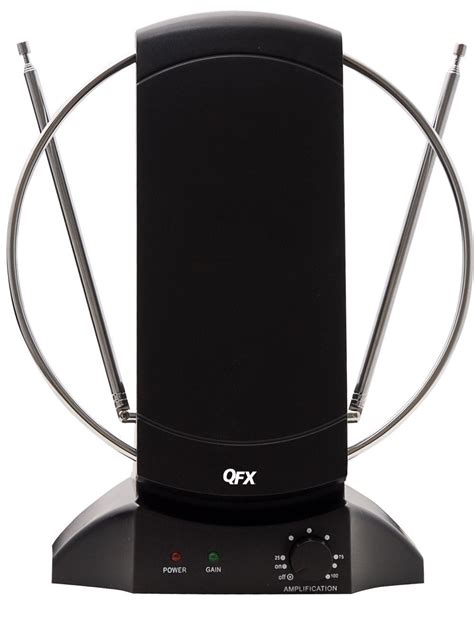 Tv antenna, 2020 upgraded outdoor indoor digital hd 4k antenna, 200 miles range with amplifier, 35ft coax cable(included extension cord), support all ge traditional rabbit ears indoor black tv antenna, 15 inch extendable dipoles and circular loop, tabletop antenna, digital, hdtv antenna. Antenna Hdtv, Qfx Indoor Rotating Digital Tv Clear Fm Hdtv ...