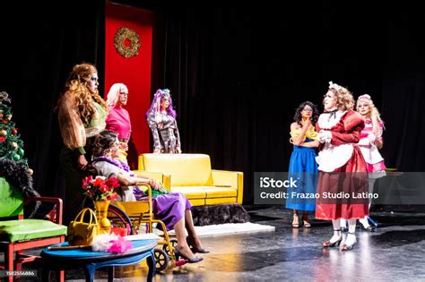 Drag Queens Performing In A Theater Play Stock Photo Download Image