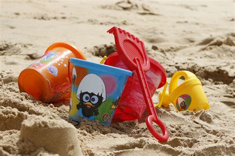 Free Images Beach Sea Play Red Toy Bucket Holidays Playground