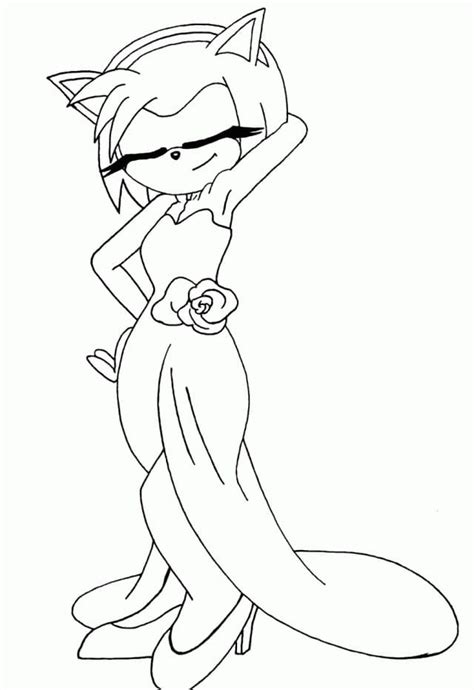 Amy Rose To Print Coloring Page Free Printable Coloring Pages For Kids