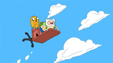 Adventure Time Chair Clouds Finn The Human Jake The Dog Wallpapers Hd