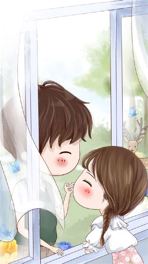 Pin By Mint On Couple Cute Couple Cartoon Cute Couple Wallpaper
