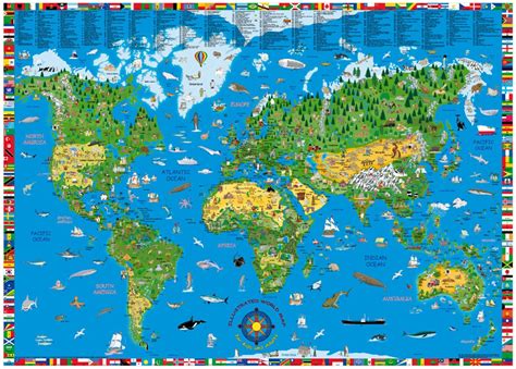 Kids World Map Laminated Buy Kids World Map Mapworld