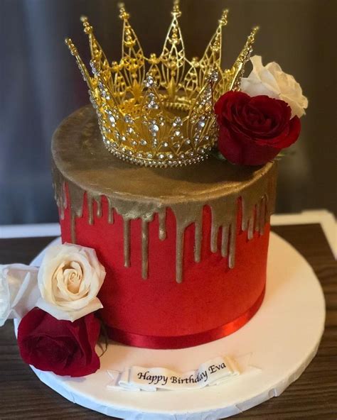 Suprise The Same Gold Crown Cake Topper Birthday Cake Crown Queens Birthday Cake Red Birthday