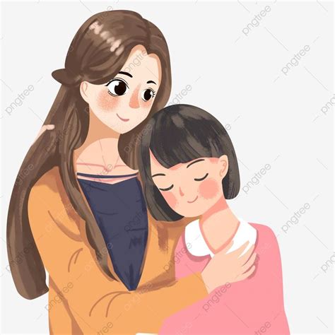 Cartoon Mother And Daughter Png Download Mother S Day