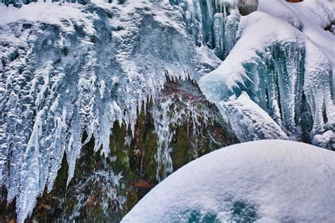 Frozen Waterfall In The Winter Stock Photo Image Of Rocky Rock 85225460