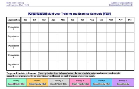 8 Free Sample Exercise Schedule Templates Printable Samples
