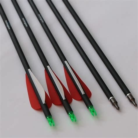 Free Shipping 24pcslot Mixed Carbon Fiber Arrow Hunting Archery