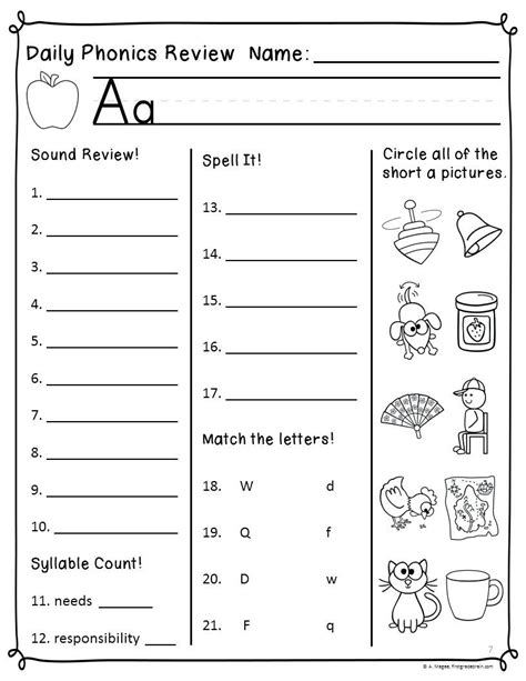 Syllables Worksheets First Grade — Db