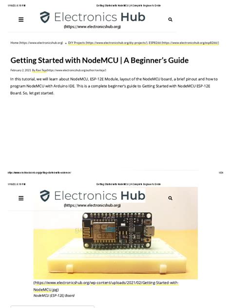 Getting Started With Nodemcu A Complete Beginners Guide Pdf