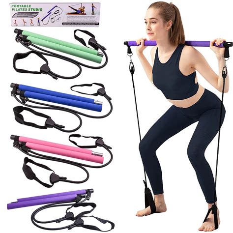 Yoga Crossfit Resistance Bands Exerciser Pull Rope Portable Gym Workout