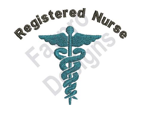 Registered Nurse Machine Embroidery Design Etsy