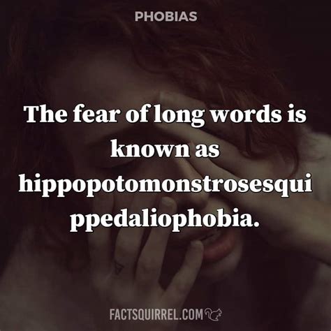 the fear of long words is known as hippopotomonstrosesquippedaliophobia fact squirrel