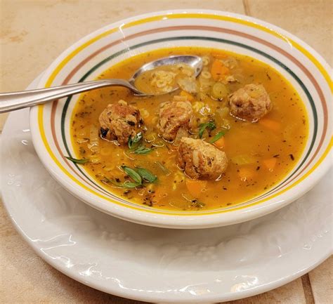 Italian Wedding Meatball Soup Gluten Free With Turkey Meatballs