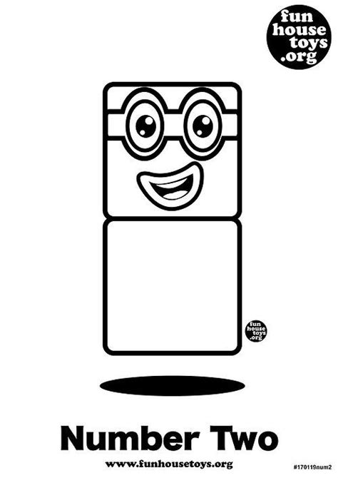 Numberblocks Two Printable Coloring Page Preschool Projects Activities