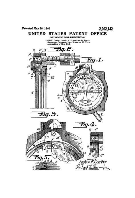 Airplane Instrument Dial Patent Print 1940 - Aircraft Dial, Airplane A - mypatentprints