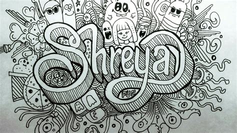 Drawing Name Doodle Art Love