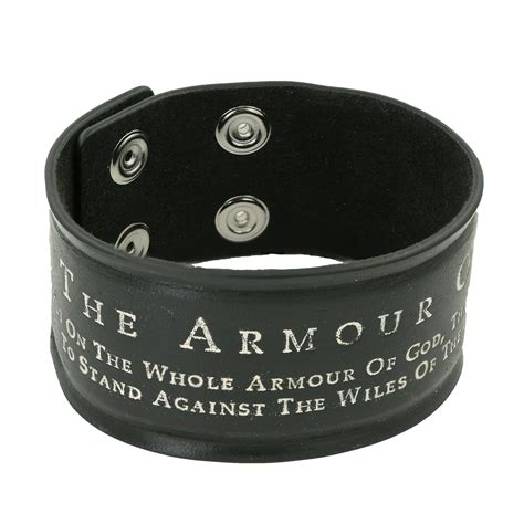 Genuine Cowhide Extra Wide Leather Cuff Embossed With Scripture Extra