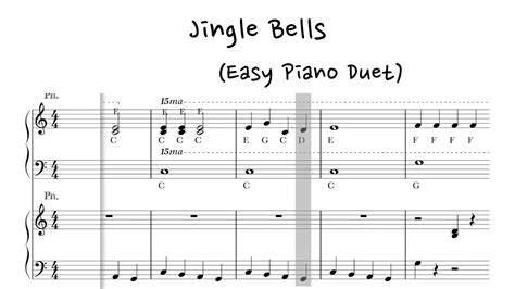 Jingle Bells Easy Piano Duet Youtube