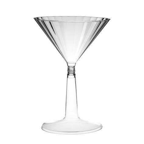 Plastic Martini Cocktail Glasses Outdoor Dining Disposable Cups 170ml X6 5055512084951 Ebay