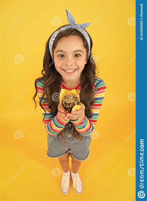 sweet yummy muffin small girl junk food concept stock image image of calorie recipe 224509055