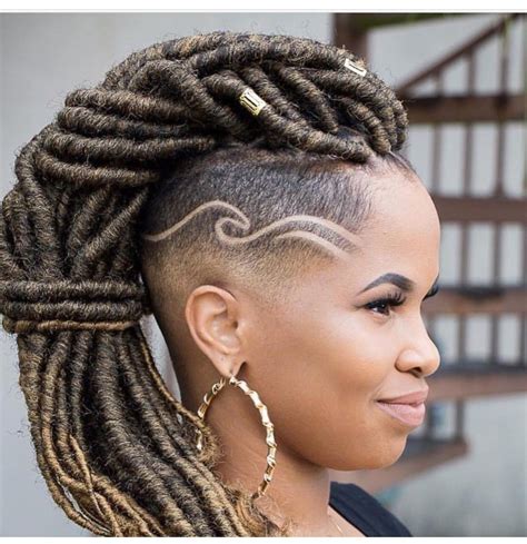 Shaved Side Hairstyles Faux Locs Hairstyles Natural Hairstyles