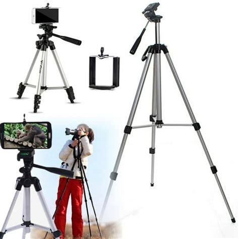Tebru Professional Camera Tripod Stand Mount Phone Holder Adjustable