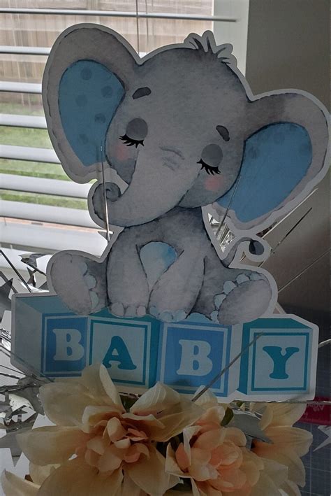 Niño Elefante Baby Shower Elefante Decoración De Baby Shower Etsy